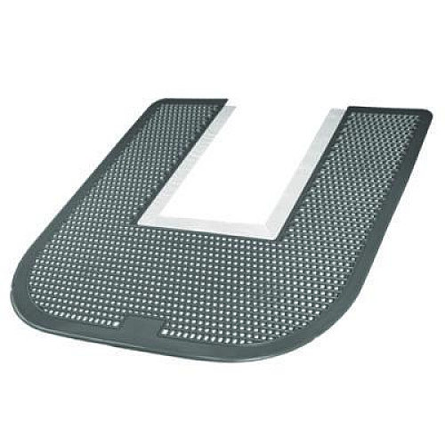 Impact Disposable Urinal Floor Mat, U-Shaped, Orchard Zing Scent, Gray Non-Slip Perforated Surface, 23" x 21.63", 6/Carton (1550CT)