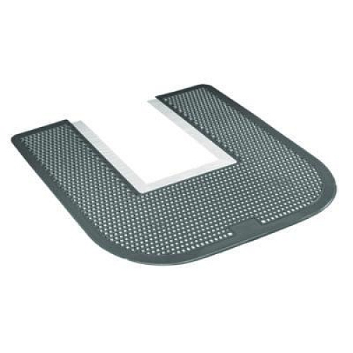 Impact Disposable Urinal Floor Mat, U-Shaped, Orchard Zing Scent, Gray Non-Slip Perforated Surface, 23" x 21.63", 6/Carton (1550CT)