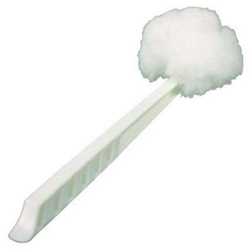 Impact Deluxe Toilet Bowl Mop, 10" Handle, 4.5" Mop Head, White, 25/Carton (2042591)
