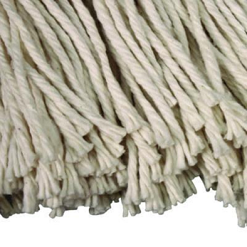 Impact Layflat Regular Screw-Type Mop Head, Cotton, 24 oz, 1" Headband, White (12124)