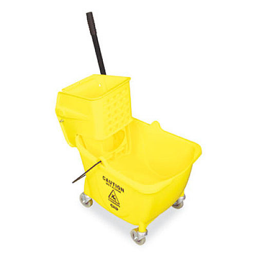 Impact Side-Press Wringer and Plastic Bucket Combo, 12 to 32 oz, Yellow (7Y26363Y)