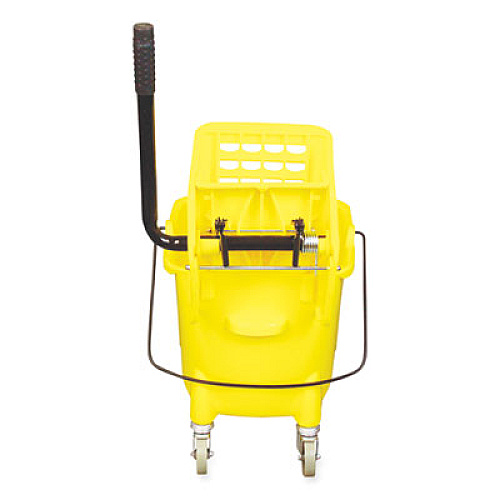 Impact Side-Press Wringer and Plastic Bucket Combo, 12 to 32 oz, Yellow (7Y26363Y)
