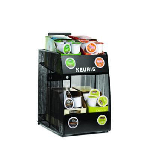 Keurig K-Cup Pod Wire Mesh Display Rack 4-Sleeve, 11 x 14 x 15.4, Black (7582)