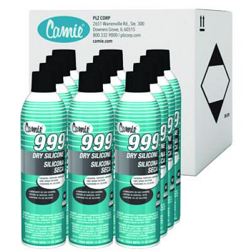 Camie 999 Dry Silicone, 13 oz Aerosol Can, 12/Carton