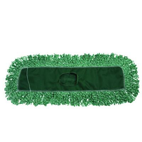 Rubbermaid Commercial Microfiber Looped-End Dust Mop Heads, 48 x 5, Green, 12/Carton (J857GRECT)
