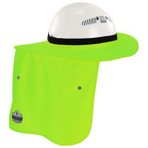 ergodyne Chill-Its 6661 Universal Hard Hat Brim with Neck Shade, Lime (12721)
