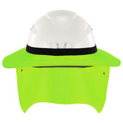 ergodyne Chill-Its 6661 Universal Hard Hat Brim with Neck Shade, Lime (12721)