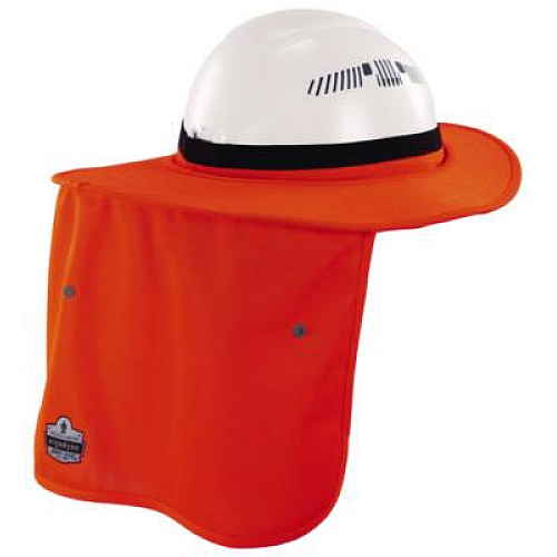 ergodyne Chill-Its 6661 Universal Hard Hat Brim with Neck Shade, Orange (12722)