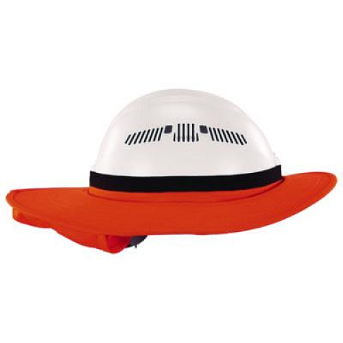 ergodyne Chill-Its 6661 Universal Hard Hat Brim with Neck Shade, Orange (12722)