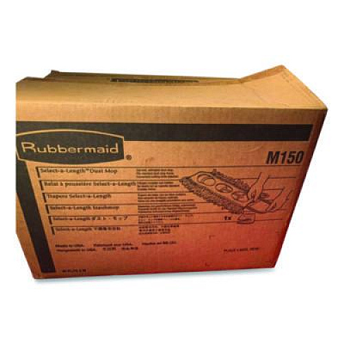 Rubbermaid Commercial Cut To Length Dust Mops, Cotton, White, Cut-End, 5 x 40 Ft, 1 Box (M150)