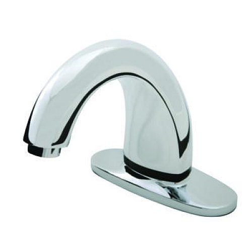 Rubbermaid Commercial Auto Faucet SST, Single Hole Mount, Polished Chrome (1782742)