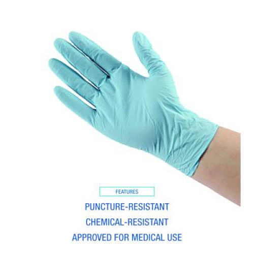 Boardwalk Disposable Examination Nitrile Gloves, Powder-Free, Small, 5 mil Thick, 9.5" Long, Blue, 100/Box (382SBXA)
