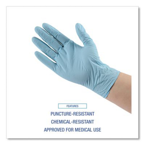 Boardwalk Disposable Examination Nitrile Gloves, Powder-Free, Small, 5 mil Thick, 9.5" Long, Blue, 100/Box, 10 Boxes/Carton (382SCTA)