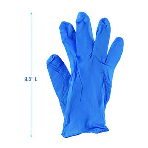 Boardwalk 395 Series Disposable General-Purpose Nitrile Gloves, Powder-Free, X-Large, 5 mil Thick, 9.5" Long, Blue, 100/Box (395XLBXA)