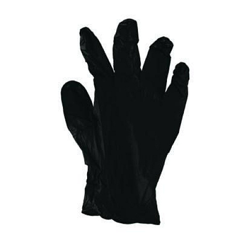 Boardwalk 396 Series Disposable General-Purpose Nitrile Gloves, Powder-Free, Large, 4.4 mil Thick, 9.5" Long, Black, 100/Box (396LBXA)