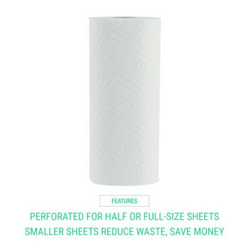 Windsoft Premium Kitchen Roll Towels, 2-Ply, 11 x 6, White, 110/Roll, 12 Rolls/Carton (12216)