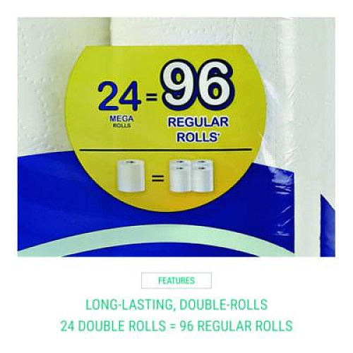 Windsoft Premium Bath Tissue, Septic Safe, 2-Ply, White, 284 Sheets/Roll, 24 Rolls/Carton (24244)
