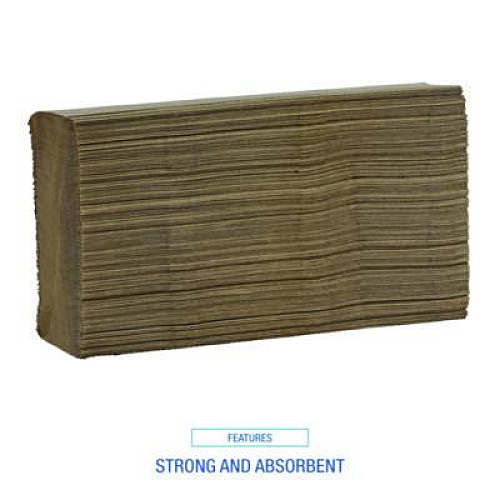 Boardwalk Multifold Paper Towels, 1-Ply, 9 x 9.45, Natural, 250/Pack, 16 Packs/Carton (6202)