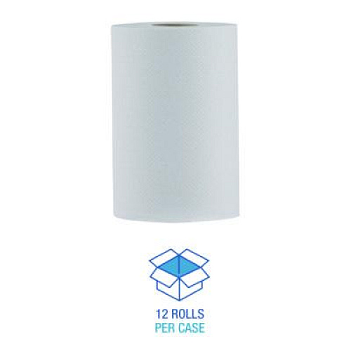 Boardwalk Hardwound Paper Towels, Nonperforated, 1-Ply, 8" x 350 ft, White, 12 Rolls/Carton (6250)