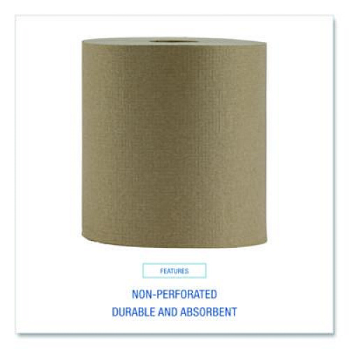 Boardwalk Hardwound Paper Towels, Nonperforated, 1-Ply, 8" x 800 ft, Natural, 6 Rolls/Carton (6256)