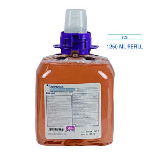 Boardwalk Foam Antibacterial Handwash, Fresh Fruit Scent, 1,250 mL Refill, 4/Carton (8300)