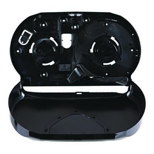 Boardwalk Jumbo Twin Toilet Tissue Dispenser, 20.25 x 6 x 12.25, Black (1529)