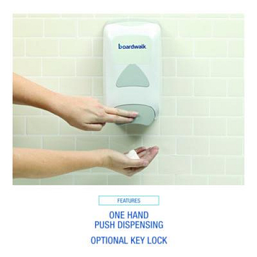 Boardwalk Manual Liquid Soap Dispenser, 1,250 mL, 6.1 x 10.6 x 5.1, Gray (8350)