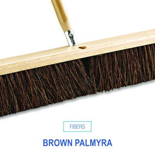 Boardwalk Floor Brush Head, 3.25" Brown Palmyra Fiber Bristles, 36" Brush (20136)