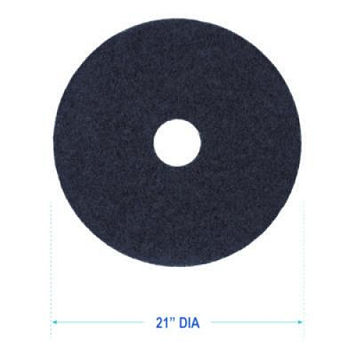 Boardwalk Stripping Floor Pads, 21" Diameter, Black, 5/Carton (4021BLA)