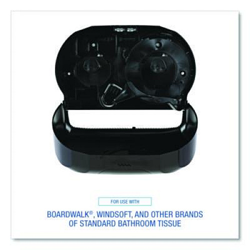 Boardwalk Standard Twin Toilet Tissue Dispenser, 13 x 6.75 x 8.75, Black (1502)