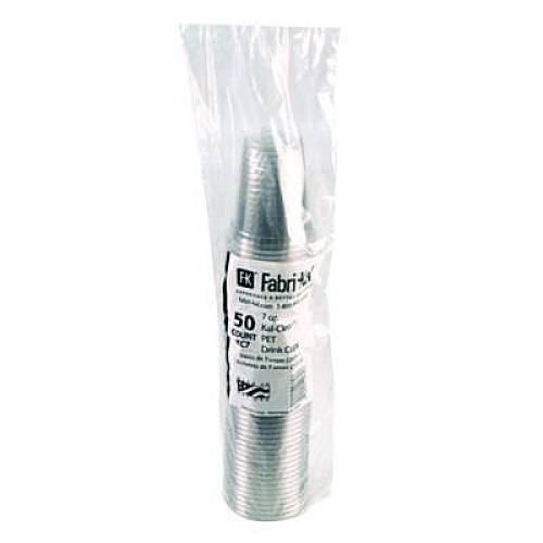 Fabri-Kal Kal-Clear PET Cold Drink Cups, 7 oz, Plastic, Clear, 1,000/Carton (KC7)
