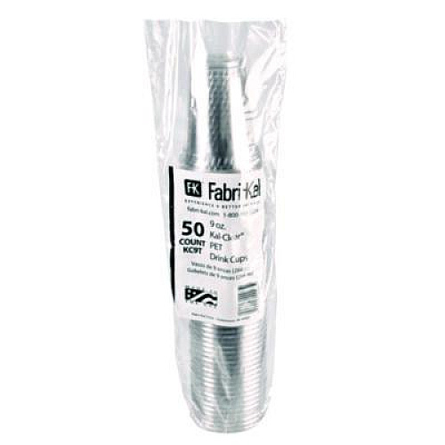 Fabri-Kal Kal-Clear True PET Cold Drink Cups, 9 oz, Plastic, Clear, 50/Bag, 20 Bags/Carton (KC9T)