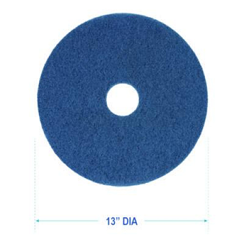 Boardwalk Scrubbing Floor Pads, 13" Diameter, Blue, 5/Carton (4013BLU)