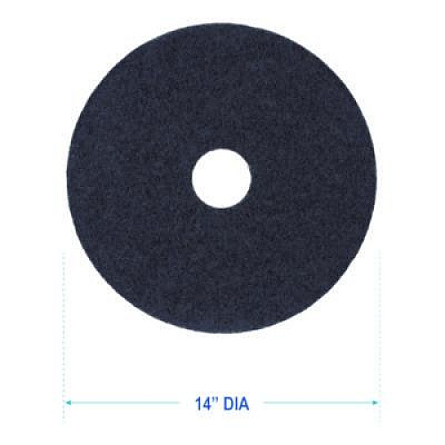 Boardwalk Stripping Floor Pads, 14" Diameter, Black, 5/Carton (4014BLA)