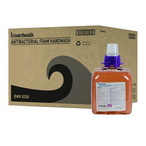 Boardwalk Foam Antibacterial Handwash, Fresh Fruit Scent, 1,250 mL Refill, 4/Carton (8300)
