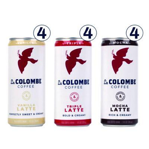 La Colombe Draft Latte Cold Brew, Assorted Flavors, 9 oz Can, 12/Carton (22002272)