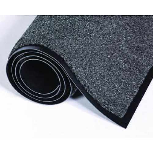 Crown Rely-On Olefin Indoor Wiper Mat, Rectangular, Charcoal Gray Cut Pile Surface, 48" x 72" (GS0046CH)