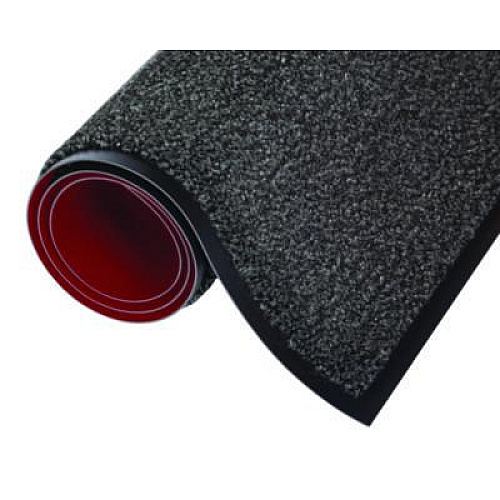 Crown Dust-Star Microfiber Wiper Mat, Rectangular, Charcoal Gray Carpeted Surface, 48" x 72" (DS0046CH)