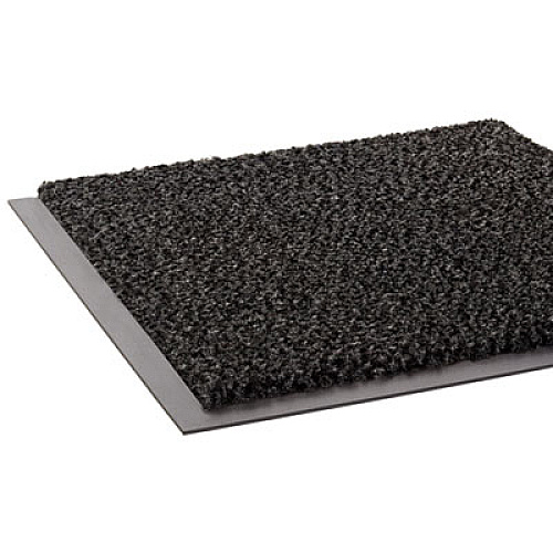 Crown Dust-Star Microfiber Wiper Mat, Rectangular, Charcoal Gray Carpeted Surface, 36" x 10 ft (DS0310CH)