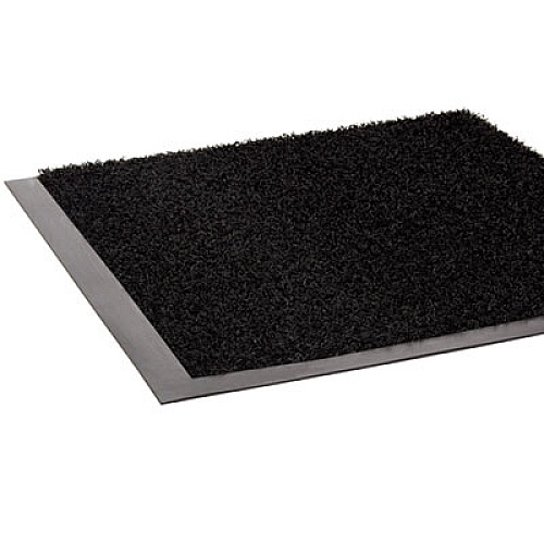 Crown Jasper Indoor/Outdoor Scraper Mat, Black Cut Pile Nylon Surface, 36" x 60" (JS0035BK)