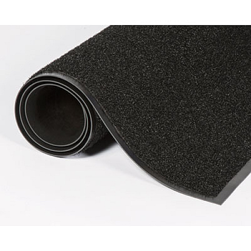 Crown Jasper Indoor/Outdoor Scraper Mat, Black Cut Pile Nylon Surface, 48" x 72" (JS0046BK)