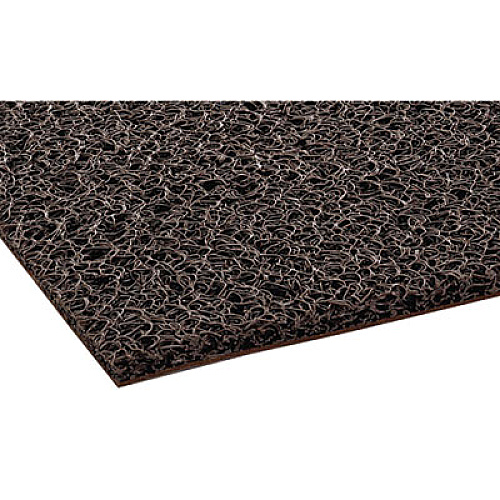 Crown Spaghetti Vinyl-Loop Floor Mat, Rectangular, Brown Spaghetti Loop Surface, 36" x 60" (DEMB35BR)