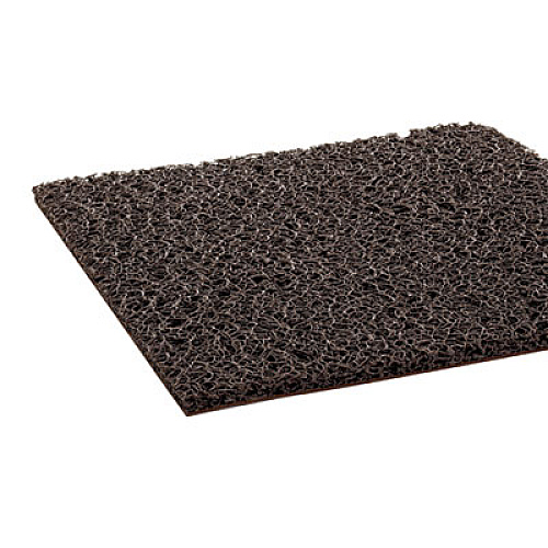 Crown Spaghetti Vinyl-Loop Floor Mat, Rectangular, Brown Spaghetti Loop Surface, 36" x 60" (DEMB35BR)