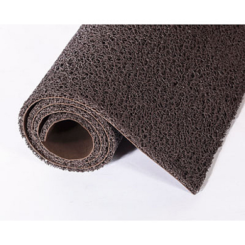 Crown Spaghetti Vinyl-Loop Floor Mat, Rectangular, Brown Spaghetti Loop Surface, 36" x 60" (DEMB35BR)