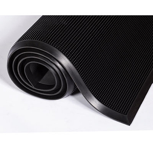 Crown Mat-A-Dor Entrance Scraper Mat, Black Fingertip Textured Rubber Surface, 24" x 32" (MASR42BK)