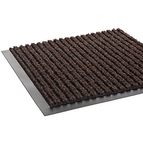 Crown Needle-Rib Wiper/Scraper Mat, Rectangular, Brown Ribbed Surface, 36" x 60" (NR0035BR)