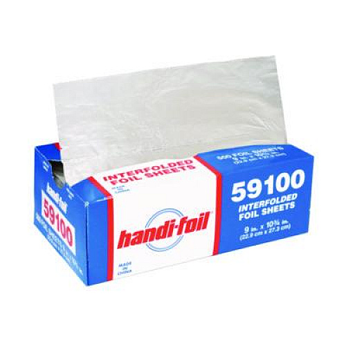 HFA Interfolded Foil Sheets, 55 Gauge, 9 x 10.75, 500/Box, 6 Boxes/Carton (59100)
