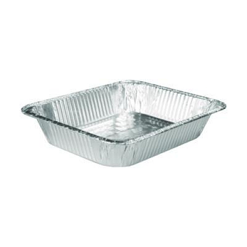 HFA Aluminum Steam Table Pans, Half-Size Deep, 10.38" x 2.56" x 12.75", 100/Carton (32135)