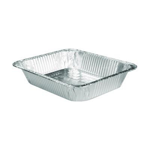 HFA Aluminum Steam Table Pans, Half-Size Deep, 10.38" x 2.56" x 12.75", 100/Carton (32135)