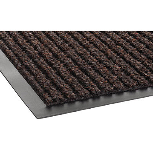 Crown Needle-Rib Wiper/Scraper Mat, Rectangular, Brown Ribbed Surface, 36" x 10 ft (NR0310BR)